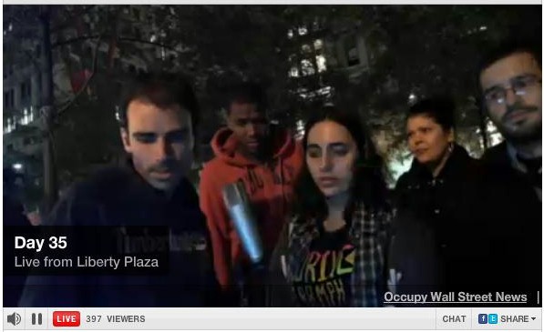 Live streaming from Occupy Wall Street