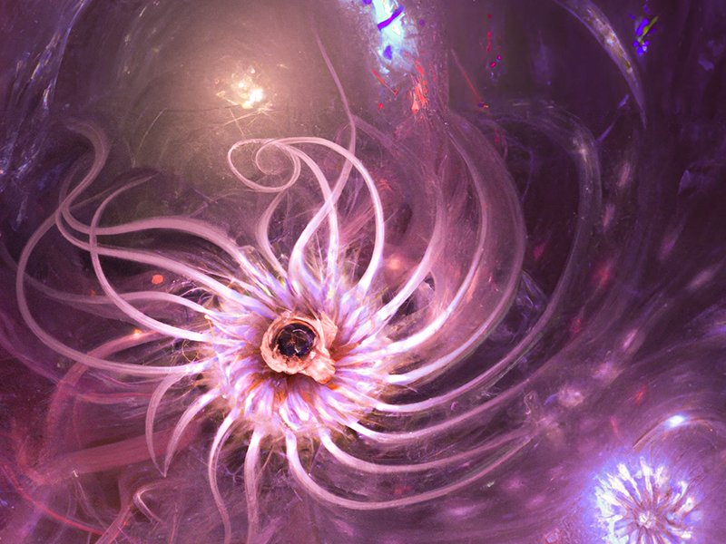 File:DALL·E 2022-12-06 03.42.03 - A sea anemone alien in a glittering fractal pattern background.png