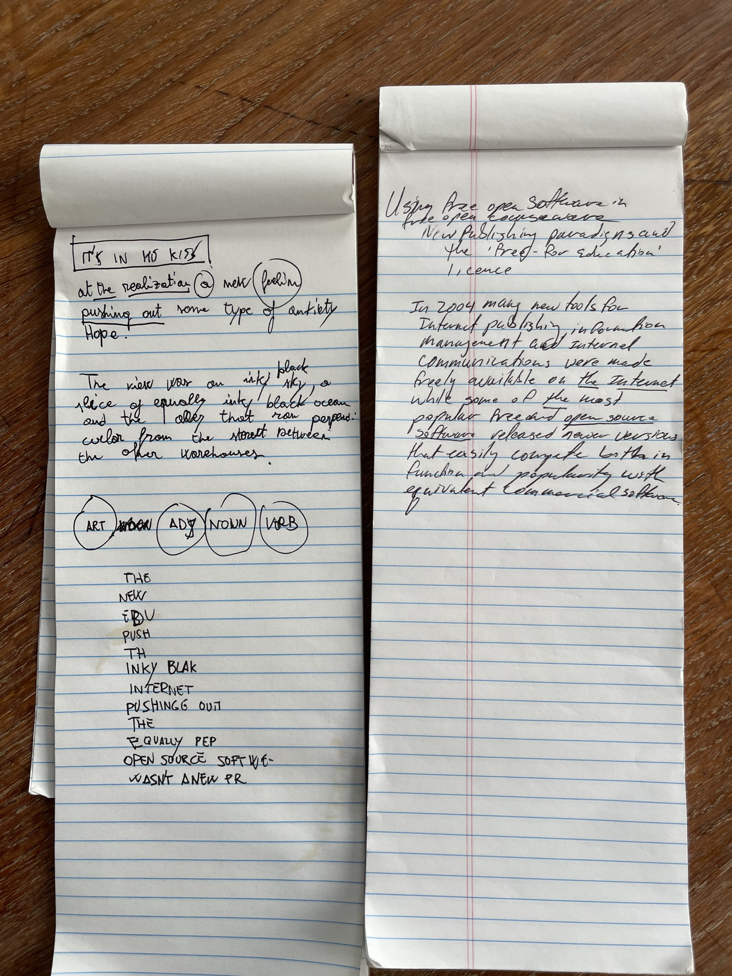 Output of The Internet Archive Writing Machine, played with Brewster Kahle at the end of his interview with Tommi