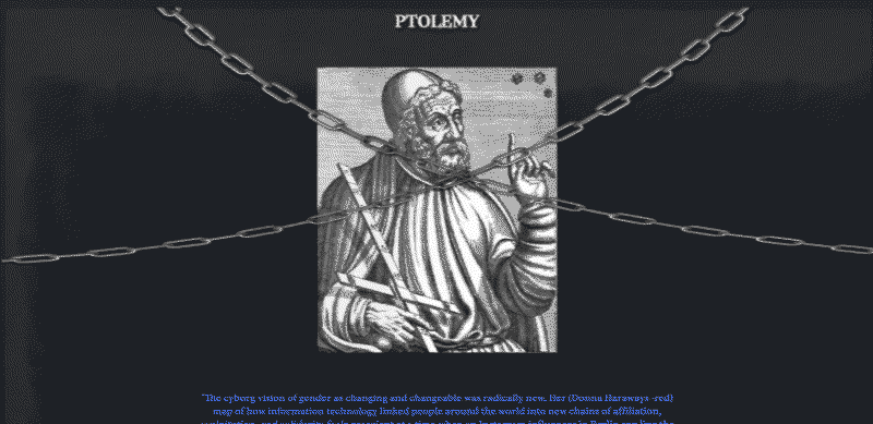 Screenshot of the Ptolemy blog