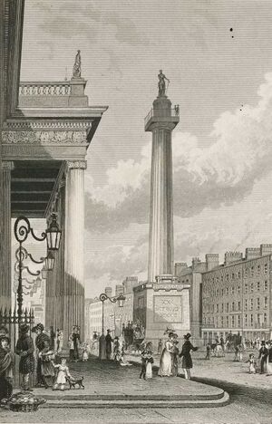 C1830 print of Nelsons Pillar on Dublins Sackville Street (now O'Connell Street).jpg