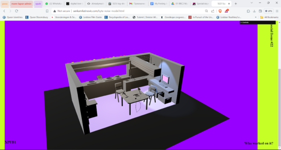 Blender model of the worm studio made with three.js