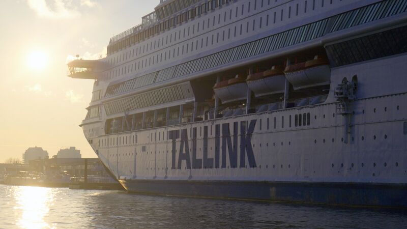 File:The Tallink cruise, docked in Rotterdam west, used for refugee housing.jpeg