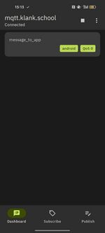 Another screenshot of the MyMQTT app developed by instant:solutions OG