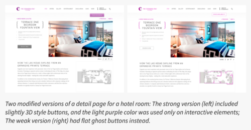 Nielsen Norman Group's design experiment about flat-ising existing website