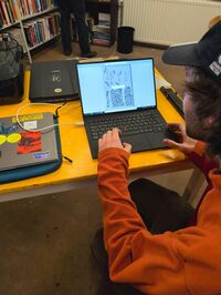 Dann scanning the zine pages